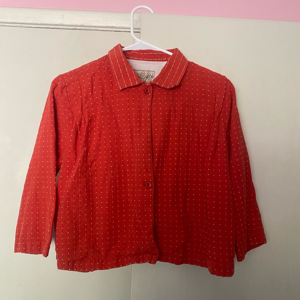 ❌SOLD❌Ace & Jig Red Cropped Jacket Size S/P